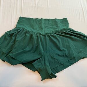 Aerie Offline Ruffle Shorts XXL Green